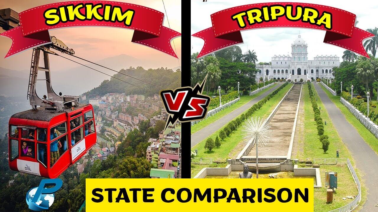 Sikkim and Tripura State comparison in Hindi